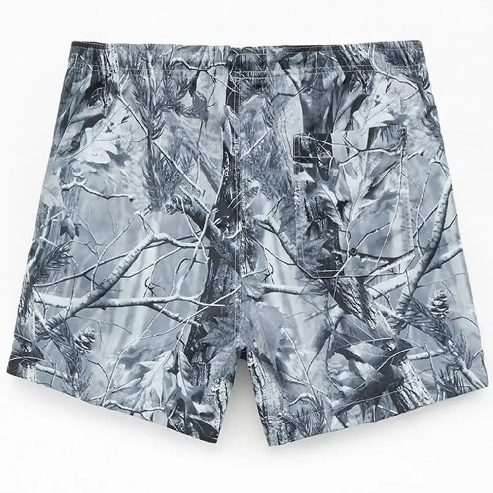 PacSun Grey Camo Swim Trunks‎ Men’s Medium 4.5” Inseam 15” Outseam NEW